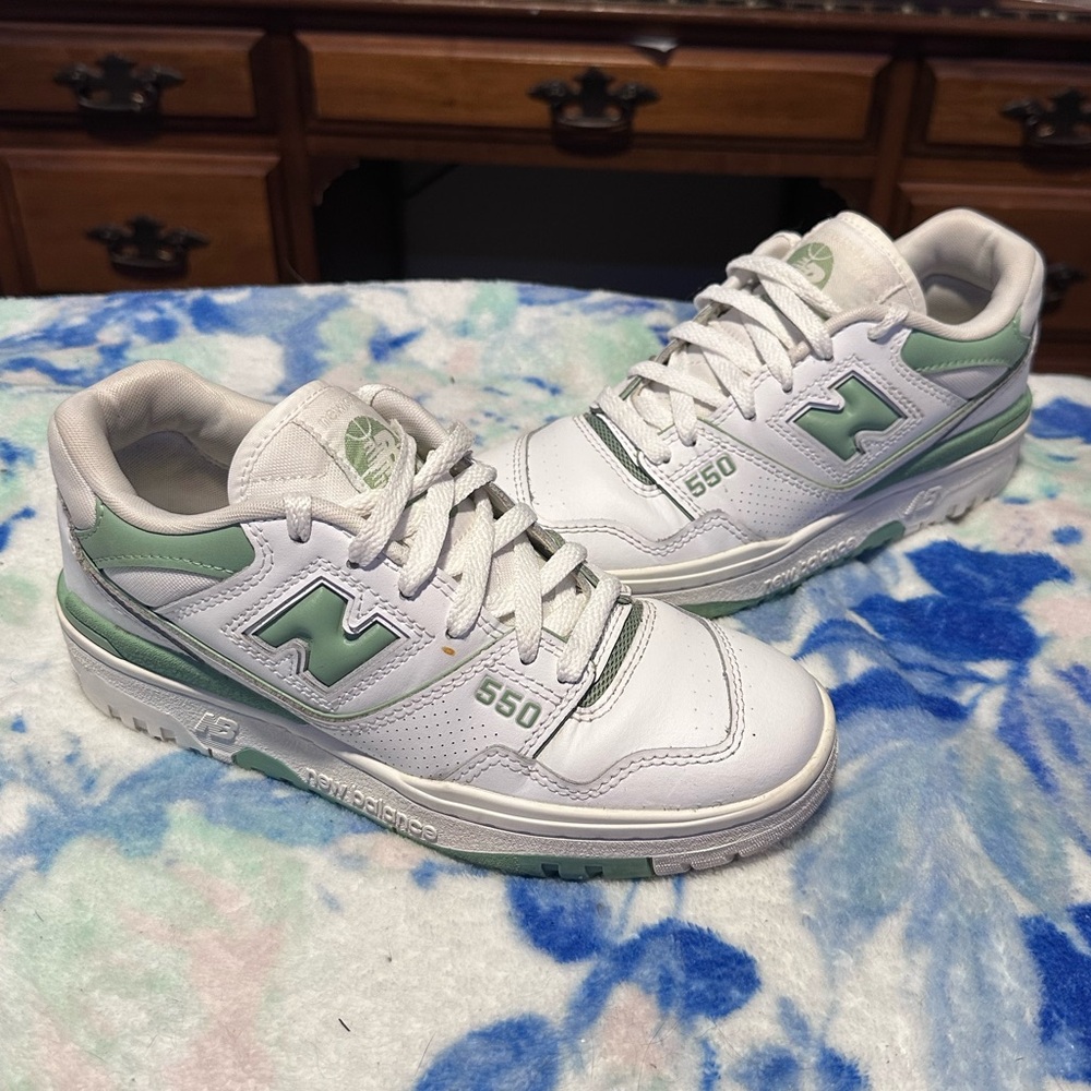 New Balance 550 White Mint Green